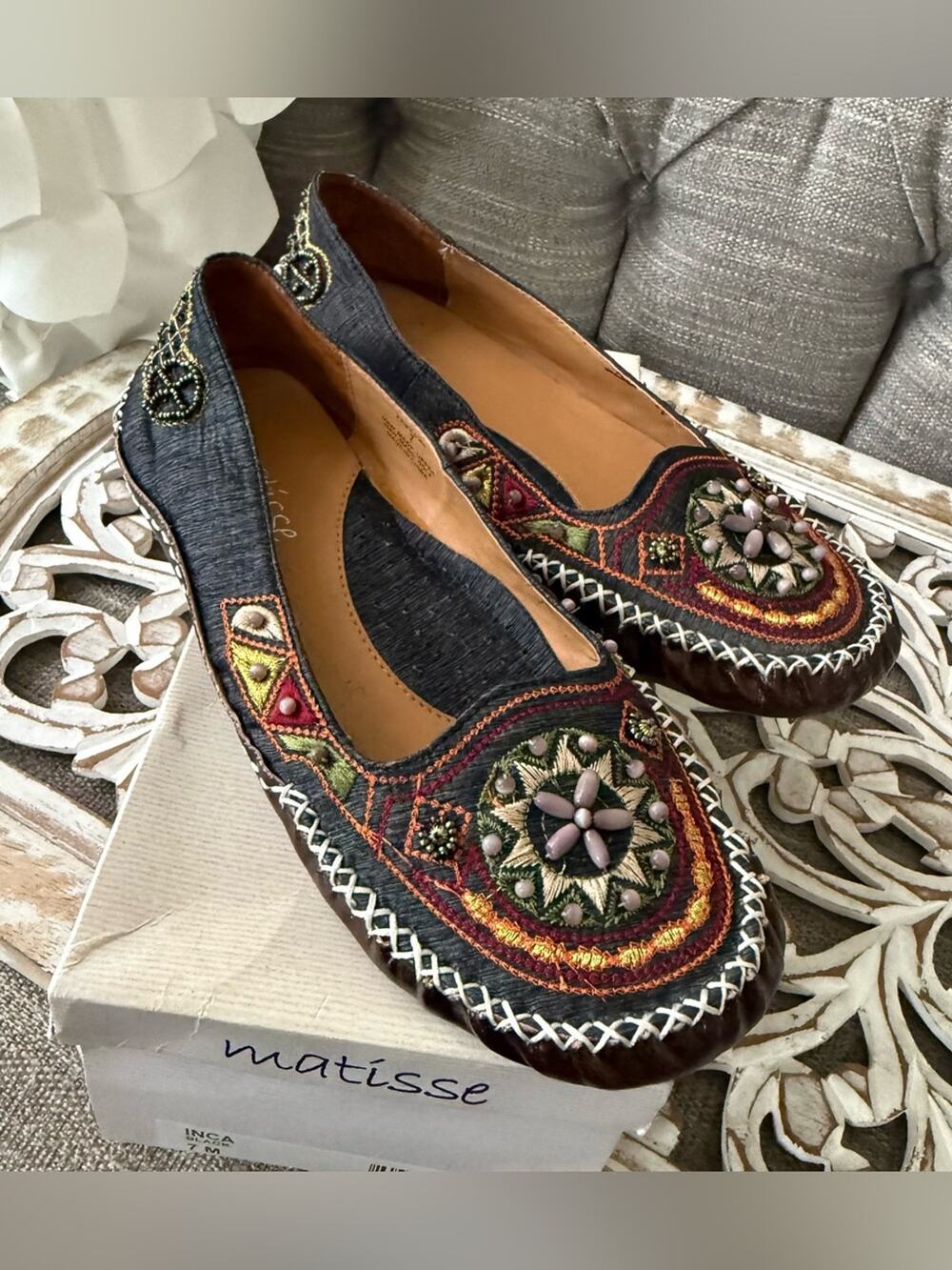 Matisse Beaded Flats Shoes Women’s 7